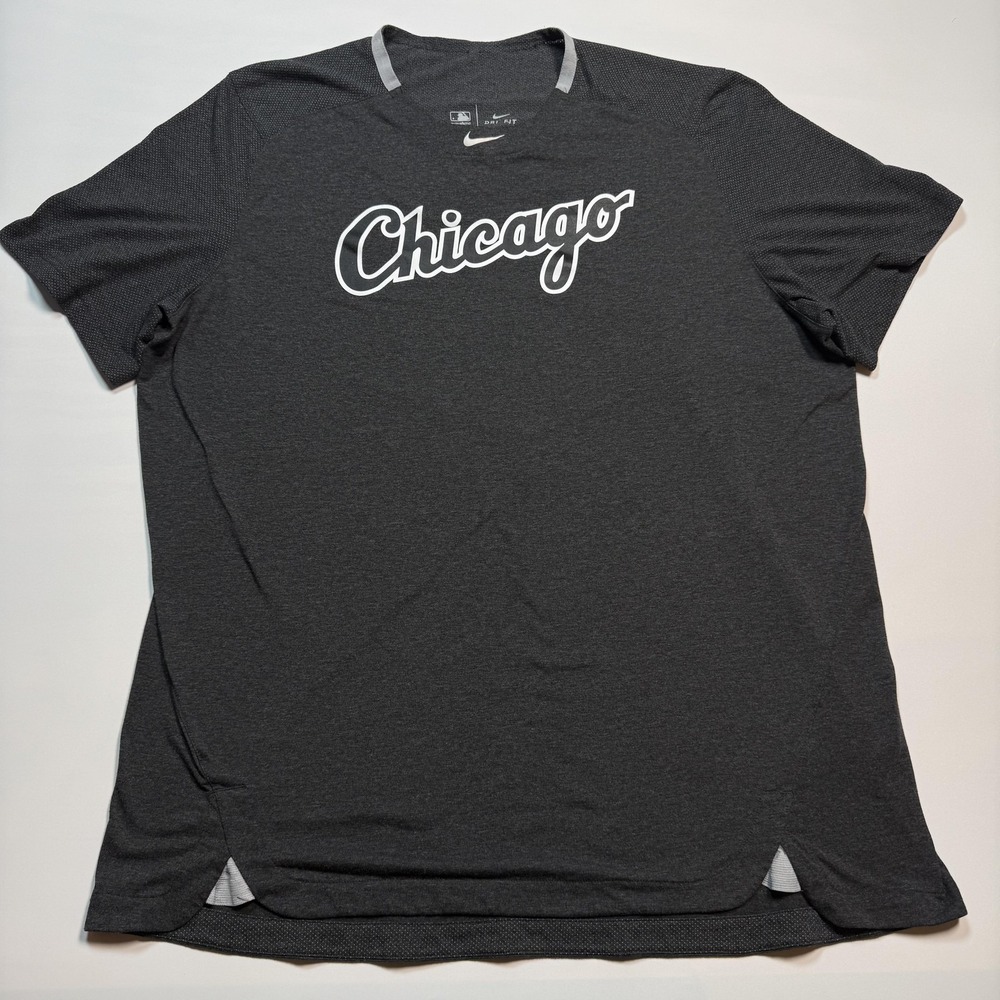 Chicago White Sox Shirt Mens XL Gray MLB Baseball Nike Dri-FIT Authentic - Picture 1 of 9
